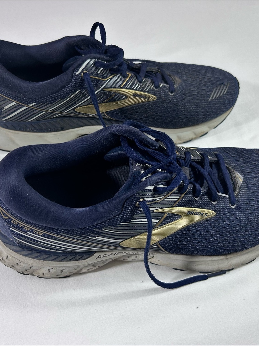 Brooks Adrenaline 19 Men's Navy Blue and Gold Running Sneakers